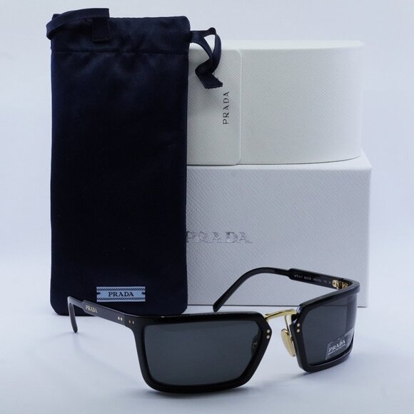 FINAL PRICE NEW PRADA PRA11S 1AB5S0 BLACK/ DARK GREY SUNGLASSES
